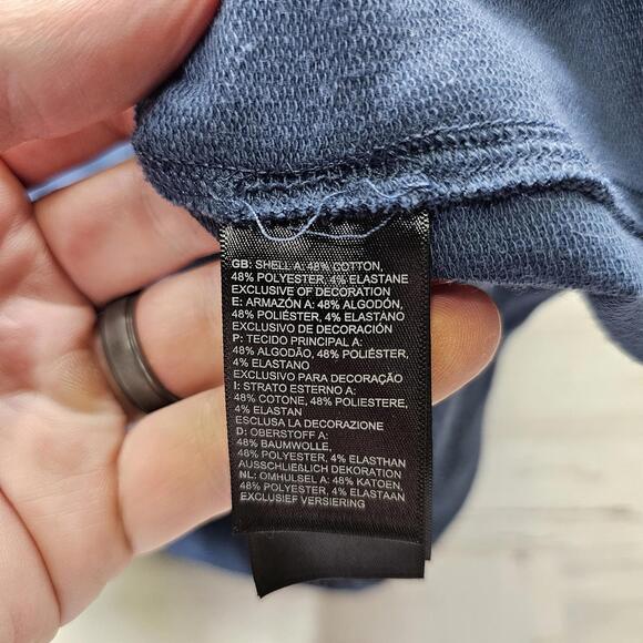 North Face Long Sleeve Base Layer Shirt Men's XXL Blue Baselayer Cotton Blend - Picture 3 of 5